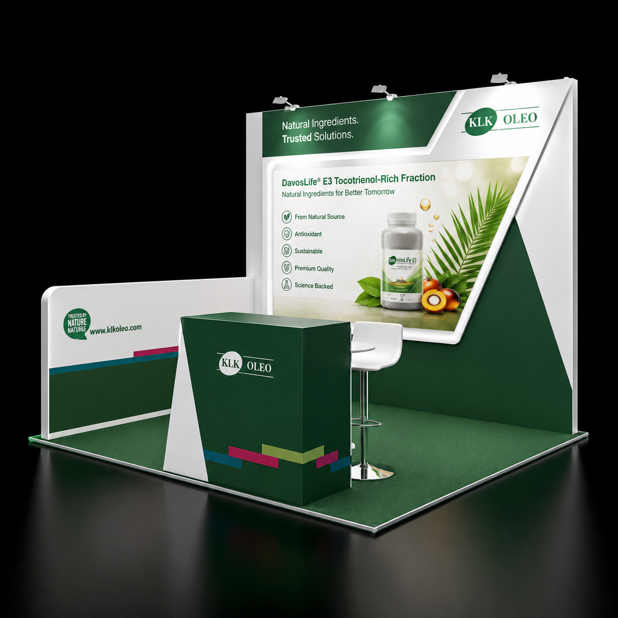 10x10 inline trade show booth design
