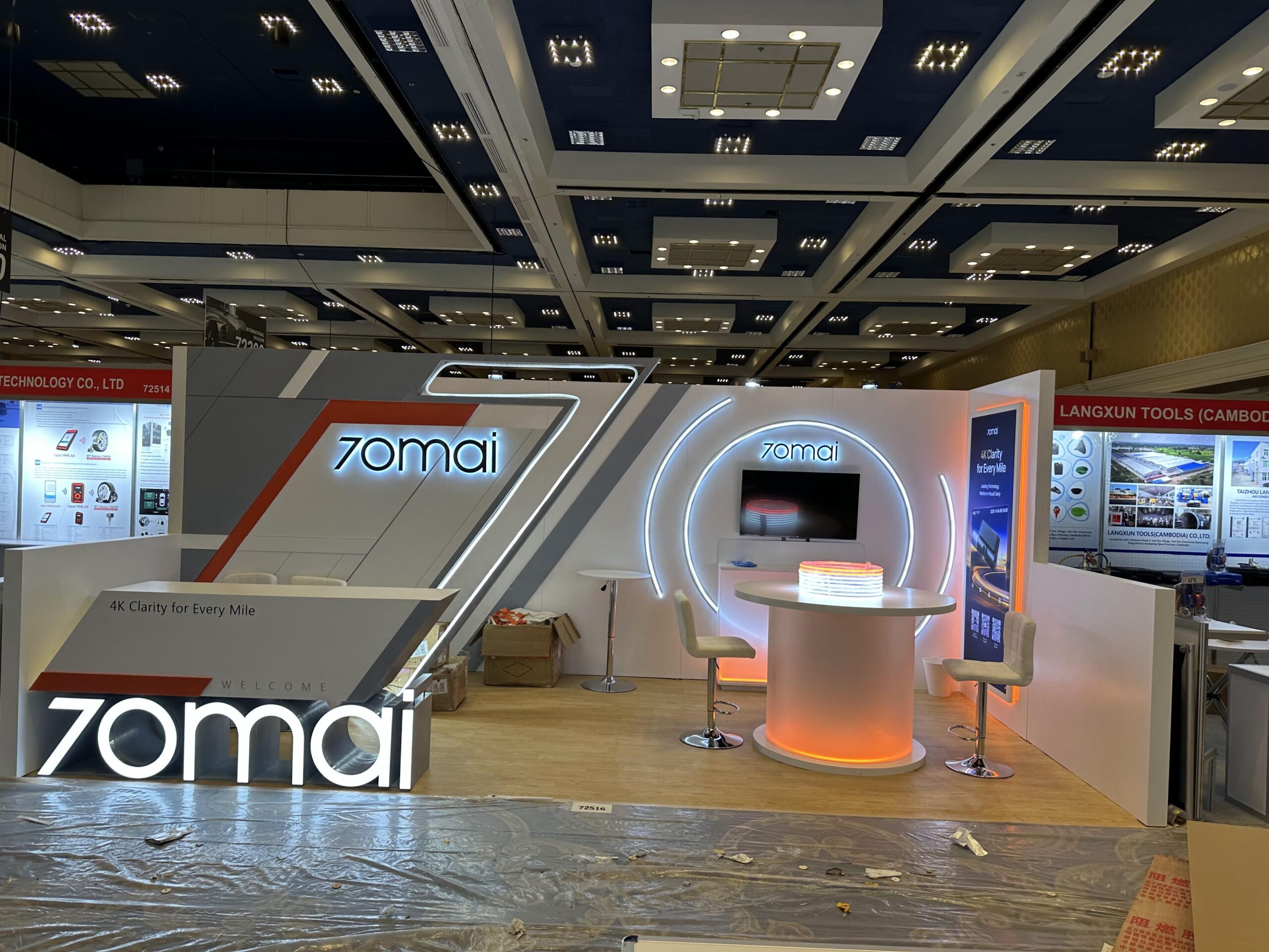 70mai technology product exhibit at SEMA 2025 in Las Vegas