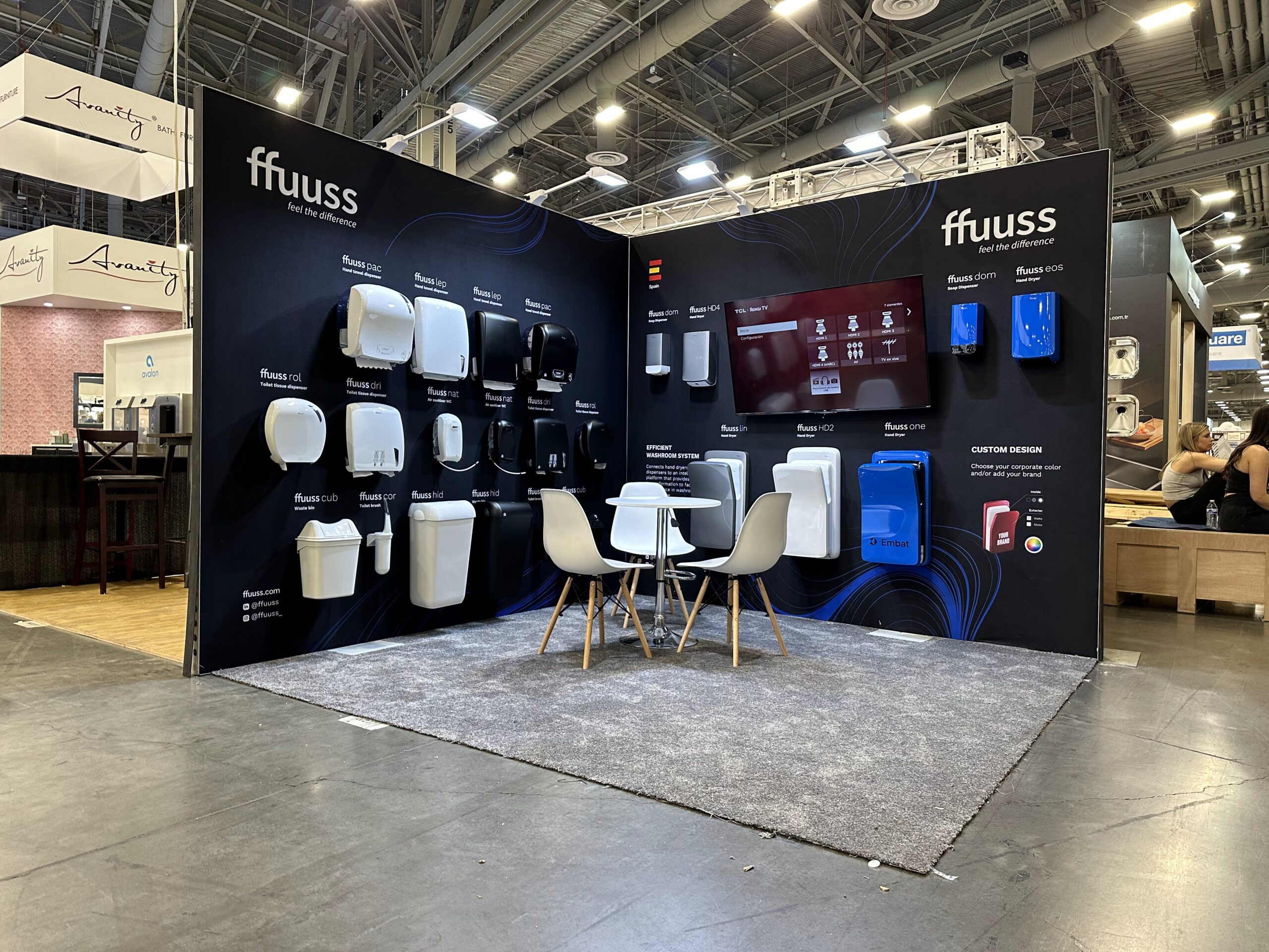 Ffuuss product display exhibit at KBIS 2025