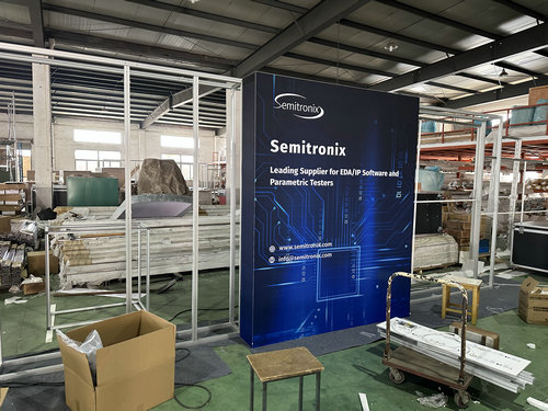 Finished branded panel prepared in the workshop