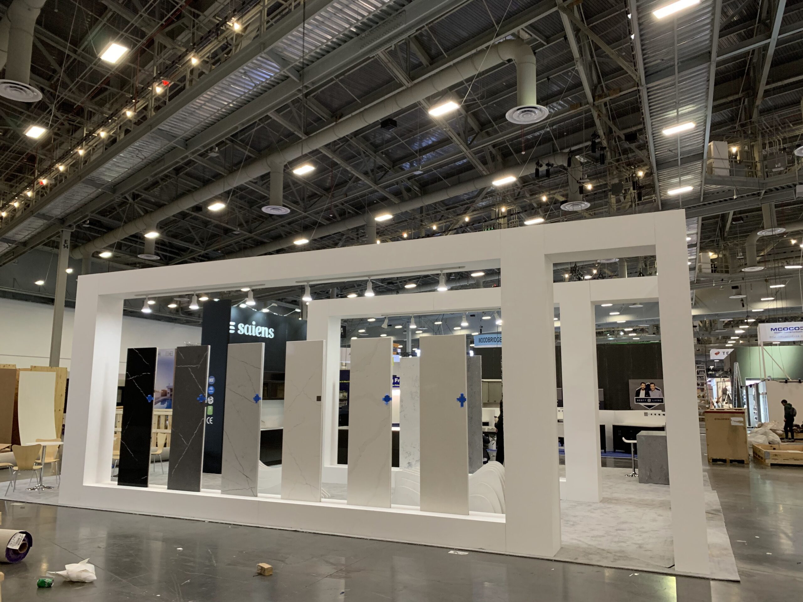 Saiens vertical slab display structure at KBIS 2024